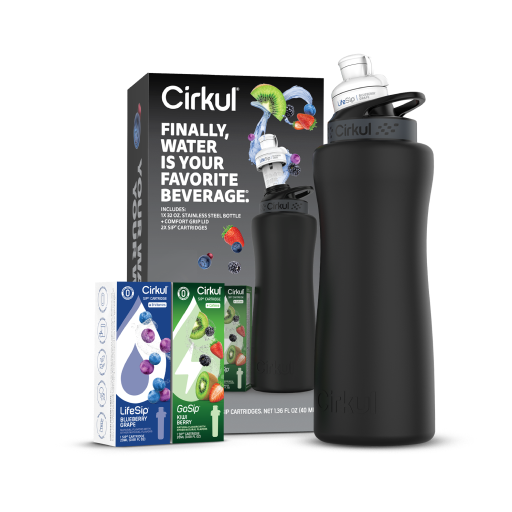 32oz. Matte Black Stainless Steel Bottle Starter Kit U0